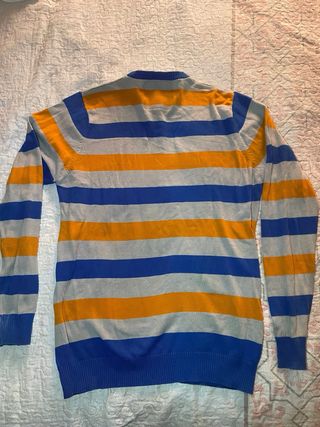 Jersey ABSOLUTT rayas azul y naranja