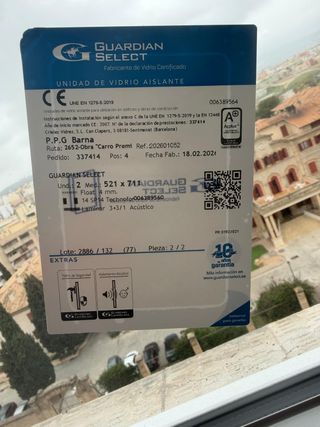 2 Ventanas Cortizo + Persiana + VIDRIO ACUSTICO