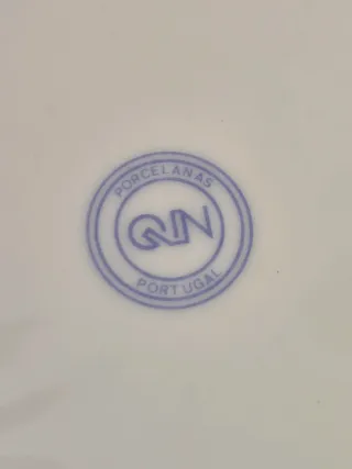 2 Platos Porcelana Portugal Azul Floral