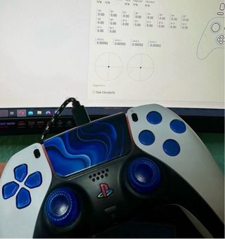 Mando PS5 DualSense Custom Azul y Blanco