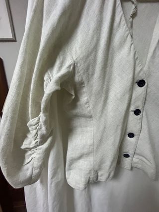 Blusa Zara Beige/Blanca