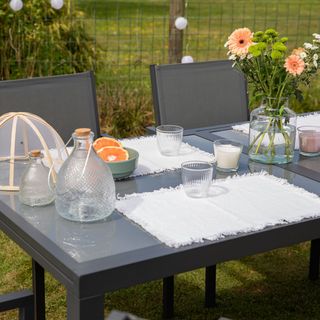 MESA JARDIN EXTENSIBLE FIRENZE 8P GRIS ANTRACITA