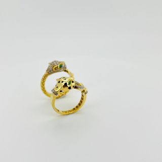 Anillo Pantera Oro 18k - circonitas