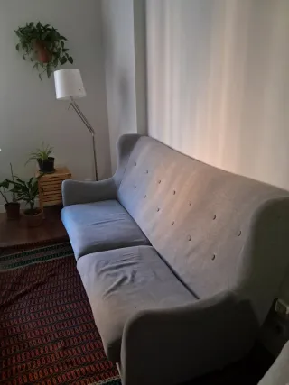 Sofá orejero 2 plazas gris