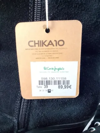 Botas Chika10 Talla 39 Negras Nuevas