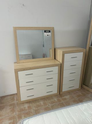 pack de cajoneras muebles de dormitorio + espejo
