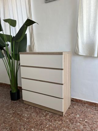 OFERTA!!!! Cómoda 4 cajones madera y blanco
