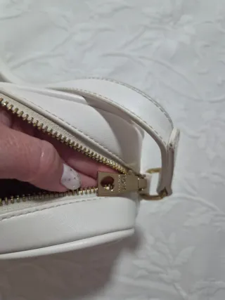 Bolso Moschino Blanco Corazón Dorado