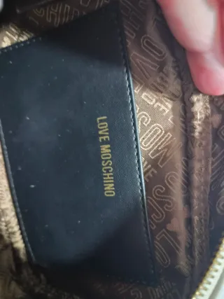 Bolso Moschino Blanco Corazón Dorado