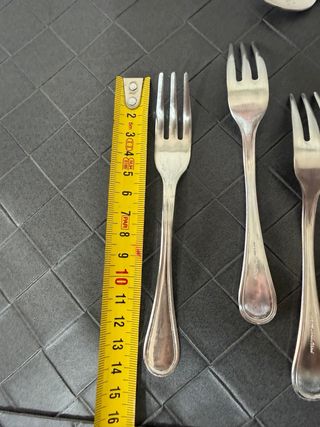Set 6 forchette da dolce vintage acciaio con 1 cuc