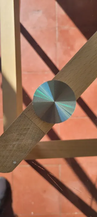 Mesa de Comedor Redonda 100cm en Cristal y Madera
