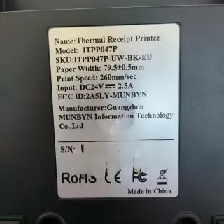Impresora Térmica MUNBYN ITPP047P Tickets