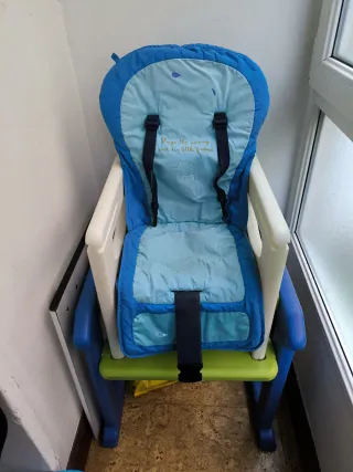 Trona de bebé azul y verde