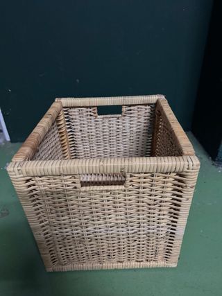 6 Cestas Mimbre Ikea Beige Rectangular