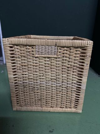 6 Cestas Mimbre Ikea Beige Rectangular