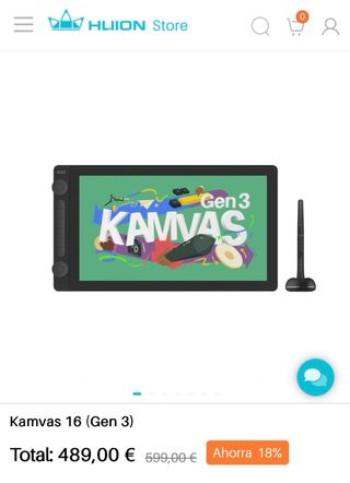 Huion Kamvas 16 Gen 3 Pentech 4.0 Tableta grafica