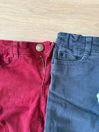Lote 3 prendas: 2 pantalones y camisa 2-3 años
