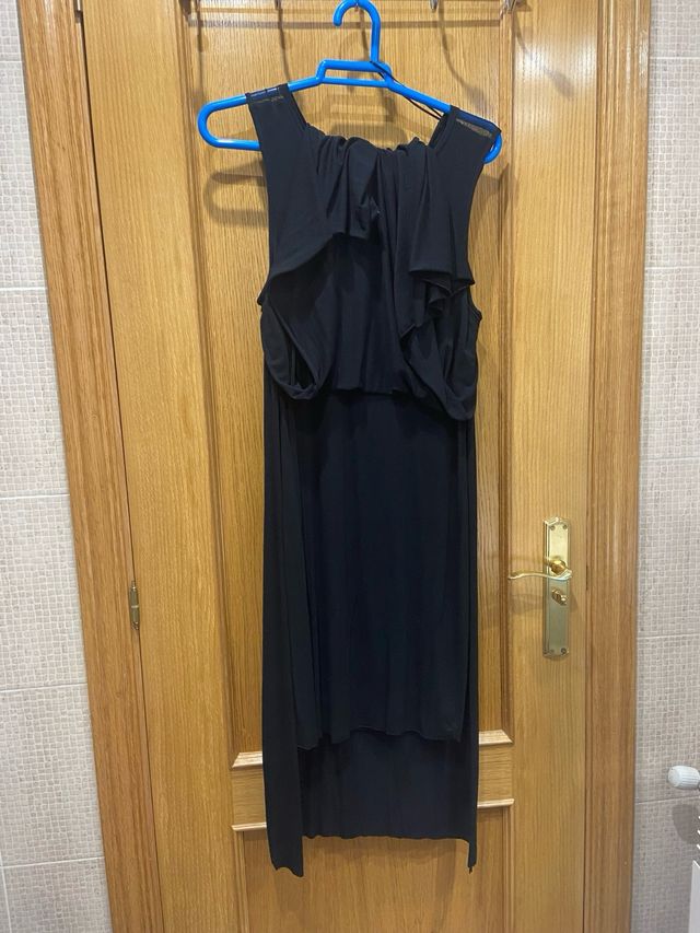 Vestido punto Zara negro