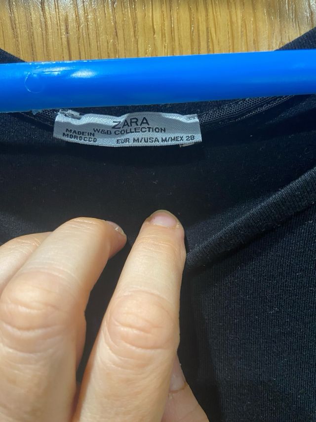 Vestido punto Zara negro