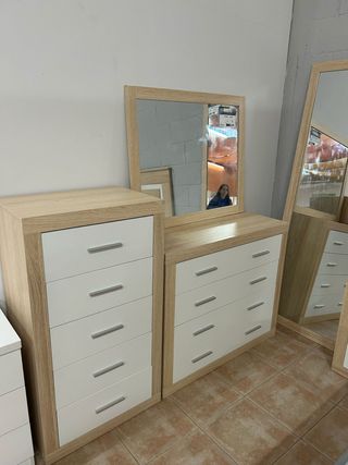 pack de cajoneras muebles de dormitorio + espejo