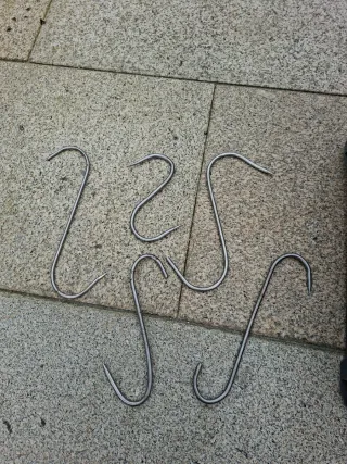 Lote ganchos inox carnicero varias medidas