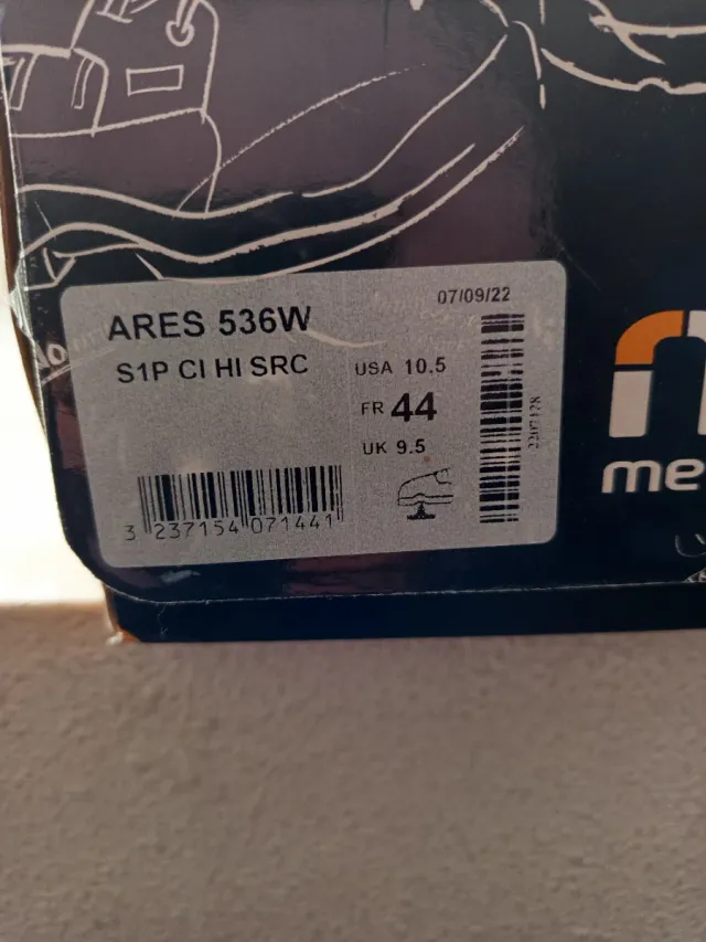 Zapatos de seguridad Mendi negros y naranjas