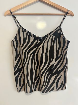 Top estampado cebra tirantes