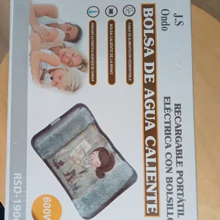 Bolsa de agua caliente con funda de peluche