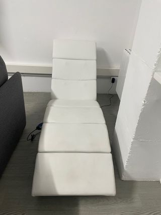 Tumbona masaje polipiel blanca URGE VENDER