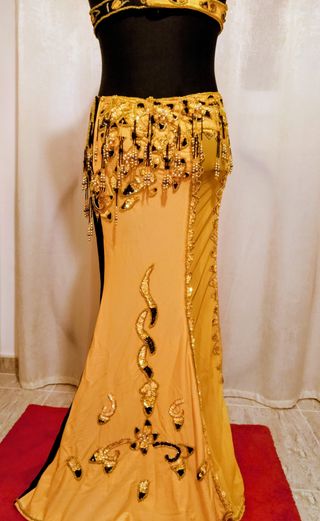 Traje Danza Oriental Negro y Amarillo