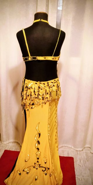 Traje Danza Oriental Negro y Amarillo
