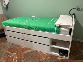 Cama 90 con cajones blanca