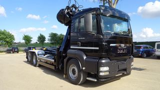 MAN TGS 26 440-CAMIONES GANCHO CON GRUA