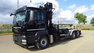 MAN TGS 26 440-CAMIONES GANCHO CON GRUA