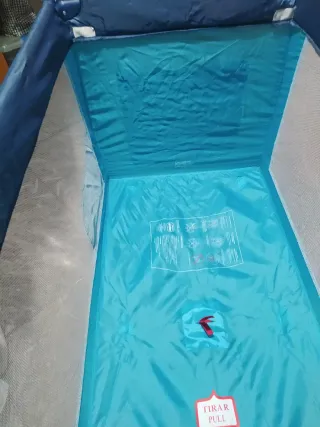 Cuna de viaje azul medidas 124x64