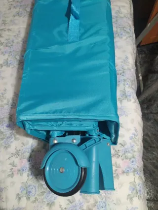 Cuna de viaje azul medidas 124x64