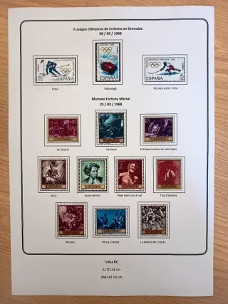 55 Hojas Edifil para Sellos