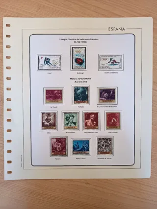55 Hojas Edifil para Sellos