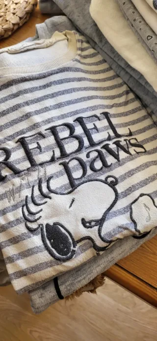 Conjunto pijama oso gris