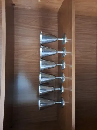 Set de 6 copas de acero inoxidable