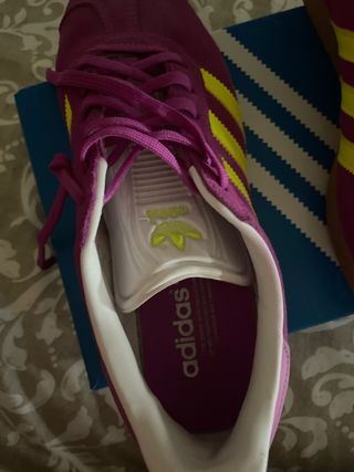 Adidas Gazelle Mujer Morado y Verde neon