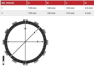 Discos Embrague Honda TRX Sportrax 450 700