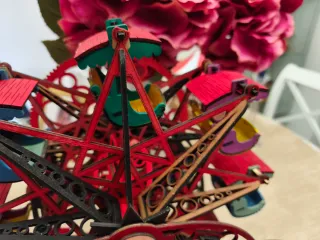 Noria artesanal con luces LED