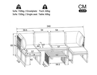 Sofá modular exterior beige NUEVO