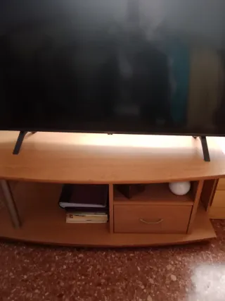 Mesa centro madera y metal buen estado