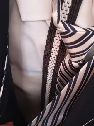 Traje niño comunión azul y blanco Con cinto, panta