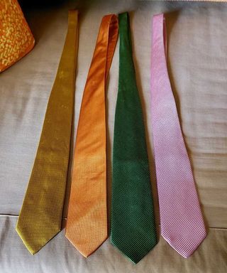 Cravatte Uomo Seta - Blu, Arancio, Rosso