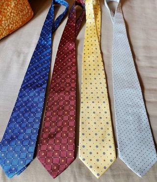 Cravatte Uomo Seta - Blu, Arancio, Rosso