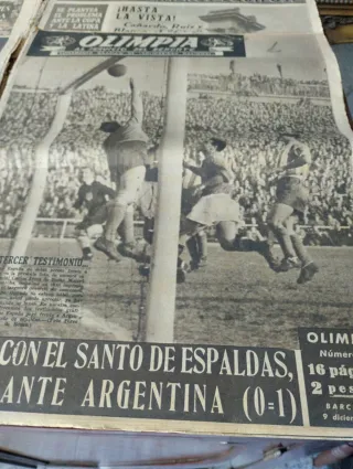 4 Periódicos Antiguos Deportes Años 50