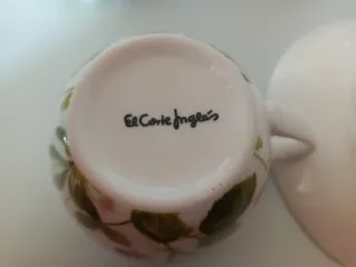 Juego de café/té porcelana flores y mariposas